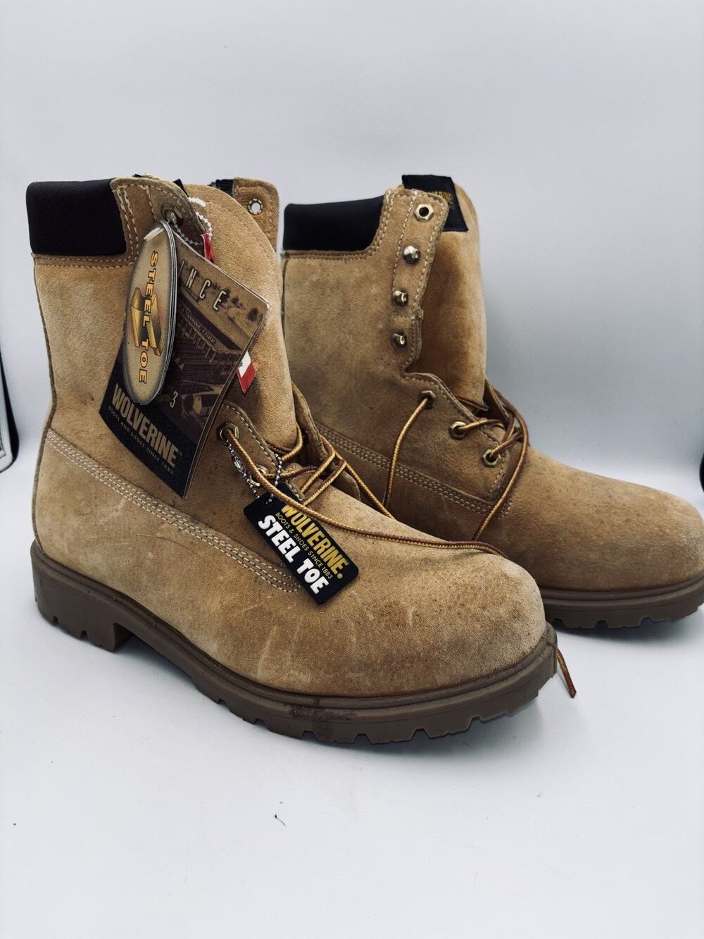 Sz 9 Wolverine Men Waterproof Insulated Leather 8" Work Boot 01124Steel Toe NWT